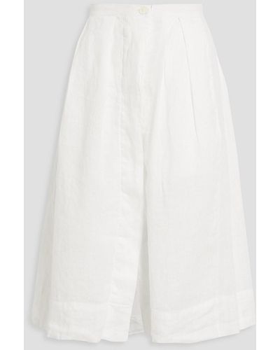 Alex Mill Kelsey Pleated Linen Skirt - White