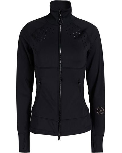 adidas By Stella McCartney Truepurpose Perforated Printed Stretch-jersey Jacket - Black