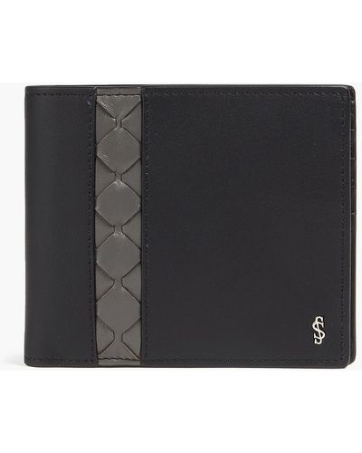 Serapian Mosaico Two-tone Woven Leather Wallet - Grey