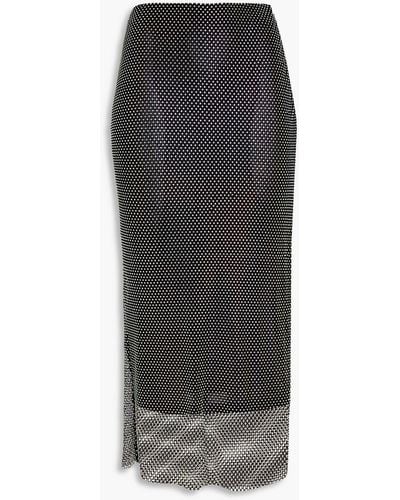 ROTATE BIRGER CHRISTENSEN Caitlin Crystal-embellished Tulle Midi Skirt - Black
