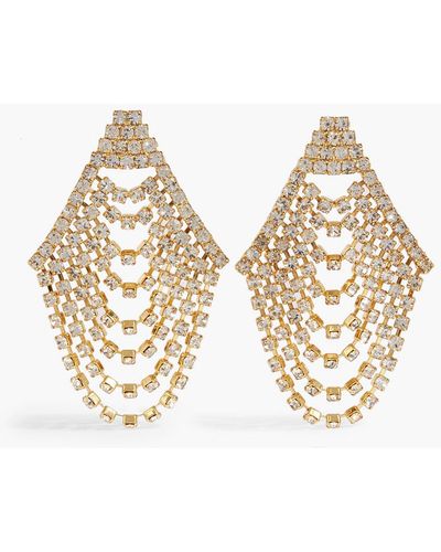 Jennifer Behr Seraphina Gold-tone Crystal Earrings - Natural