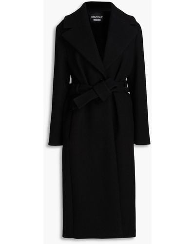 Boutique Moschino Wool-blend Felt Coat - Black