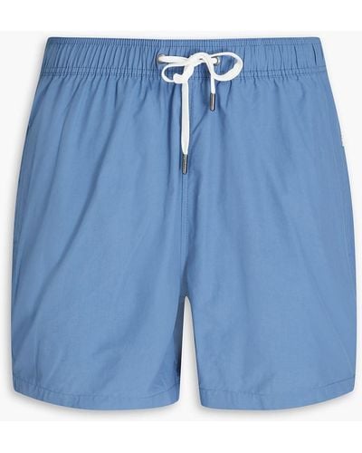 Onia Charles Mid-length Cotton-blend Swim Shorts - Blue