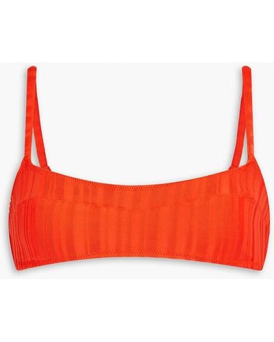 Solid & Striped Geripptes bikini-oberteil - Rot