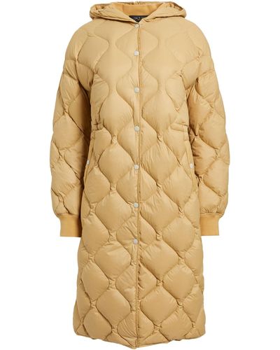 Rag & Bone Rudy Quilted Shell Hooded Down Coat - Natural
