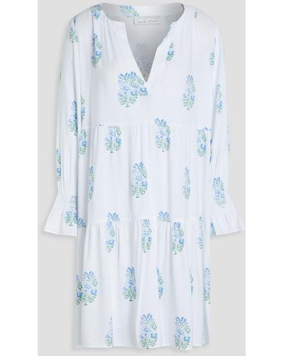 Heidi Klein Floral-print Jersey Mini Dress - White