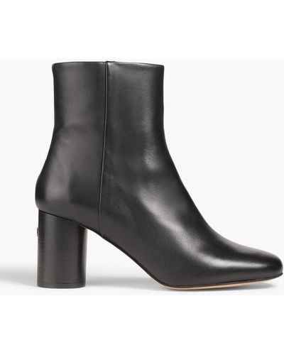 Claudie Pierlot Aprillisse Leather Ankle Boots - Black