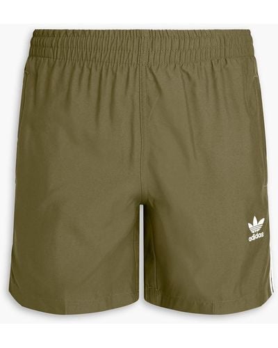 adidas Originals Short-length Striped Swim Shorts - Green
