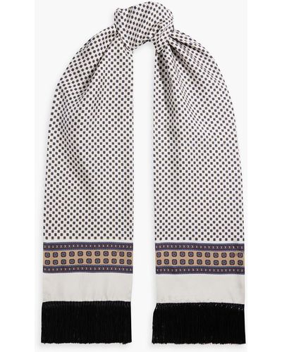 Dolce & Gabbana Gray Chilis Silk Square Men Foulard Scarf main image 1