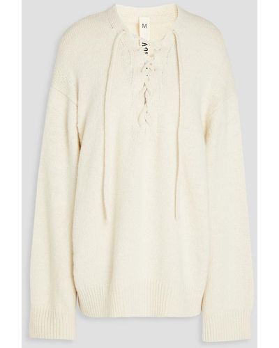Petar Petrov Lace-up Cashmere Sweater - Natural