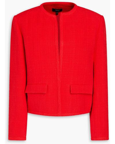 Theory Cotton-blend Tweed Jacket - Red