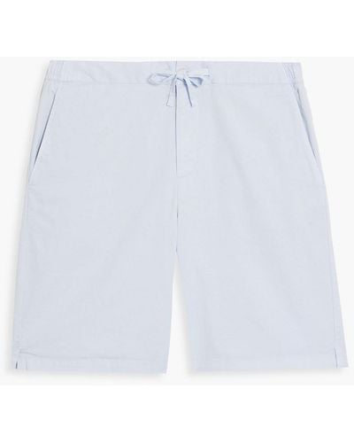 Frescobol Carioca Sergio Cotton-blend Twill Drawstring Shorts - White