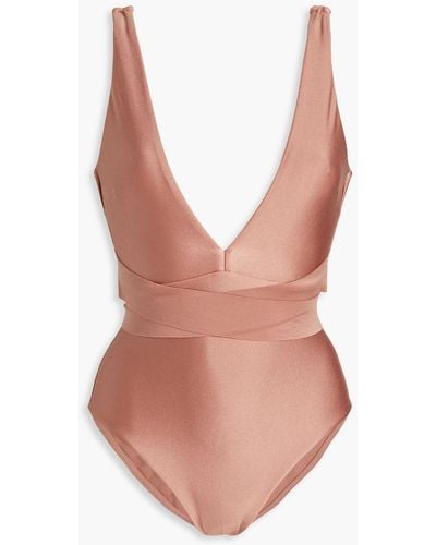 Zimmermann Badeanzug mit bindedetail hinten - Pink