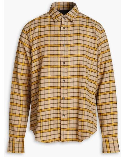 Rag & Bone Checked Cotton-flannel Shirt - Natural