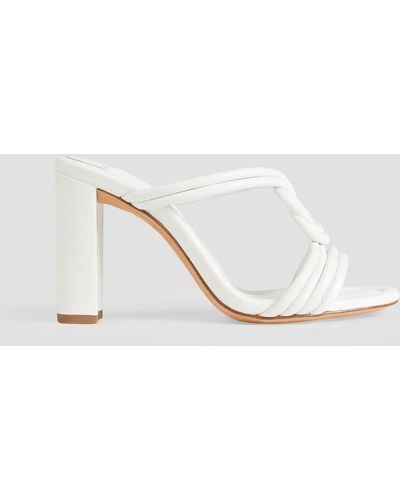 Alexandre Birman Vicky 90 Knotted Leather Mules - White