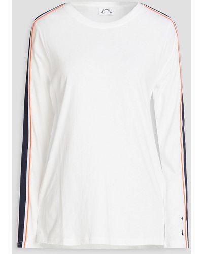 The Upside Beaumont Striped Cotton-jersey Top - White