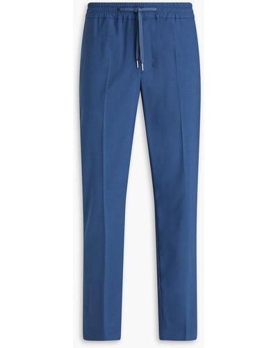Sandro Slim-fit Wool-blend Trousers - Blue