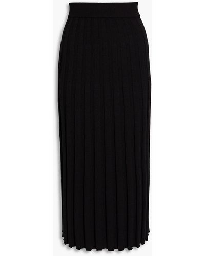 JOSEPH Ribbed-knit Midi Skirt - Black