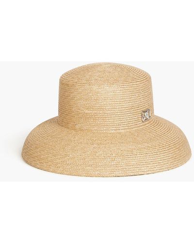 Alberta Ferretti Faux Straw Panama Hat - Natural