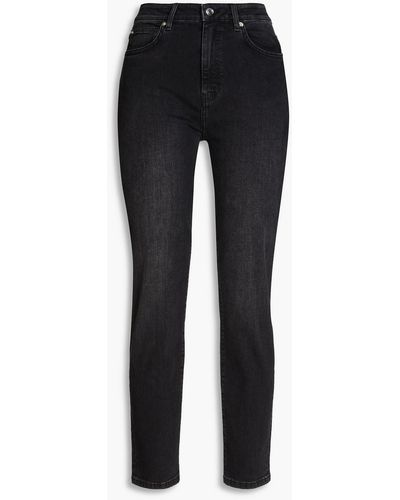 IRO Galloway Faded Mid-rise Skinny Jeans - Black