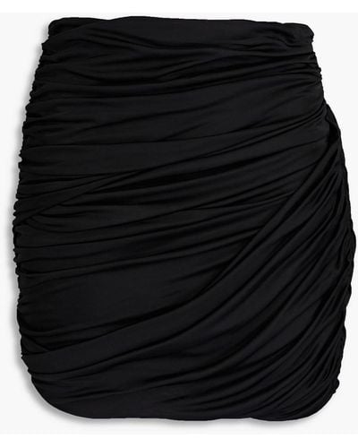 GAUGE81 Sabile Draped Satin-jersey Mini Skirt - Black