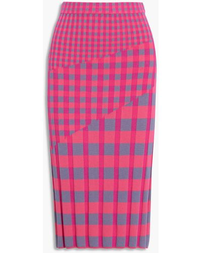 Diane von Furstenberg Rosa Jacquard-knit Midi Skirt - Pink