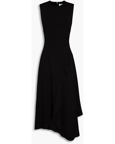 Victoria Beckham Asymmetric Jersey Midi Dress - Black