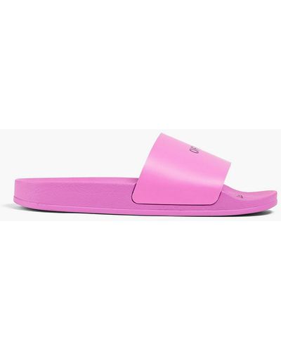 Off-White c/o Virgil Abloh Logo-print Faux Leather Slides - Pink
