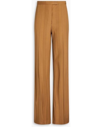 Giuliva Heritage Laura Wool Wide-leg Trousers - Natural