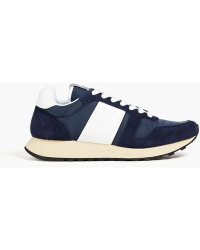 Paul Smith Eighties Suede, Leather And Shell Sneakers - Blue