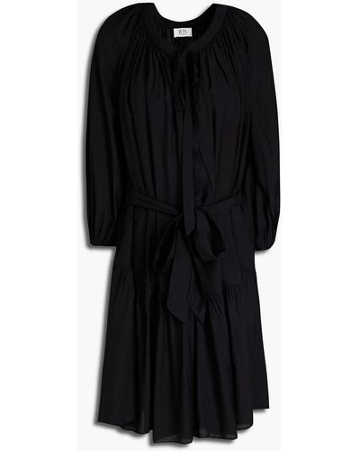 Jets by Jessika Allen Gathered Crepe Mini Dress - Black