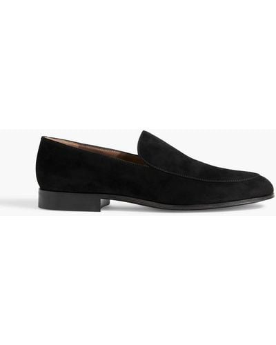 Gianvito Rossi Suede Loafers - Black
