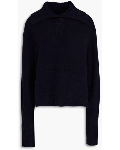 3.1 Phillip Lim Knitted Polo Jumper - Blue