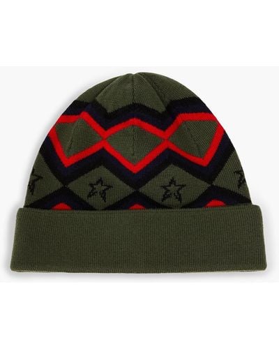 Perfect Moment Jacquard-knit Beanie - Green