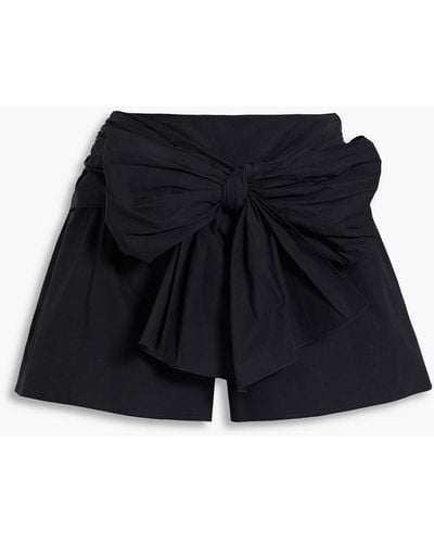 RED Valentino Bow-embellished Cotton-blend Shorts - Blue