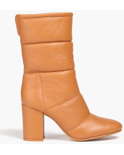 Gianvito Rossi Quilted Leather Ankle Boots - Brown