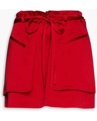 Valentino Garavani Gathe Satin-crepe Mini Skirt - Red
