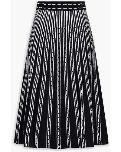 Claudie Pierlot Cutout Jacquard-knit Mini Skirt - Black