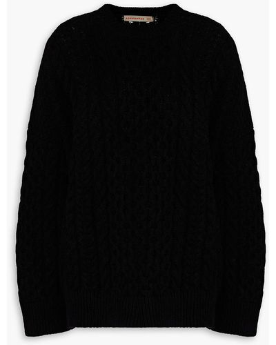 &Daughter Ina Cable-knit Wool Jumper - Black