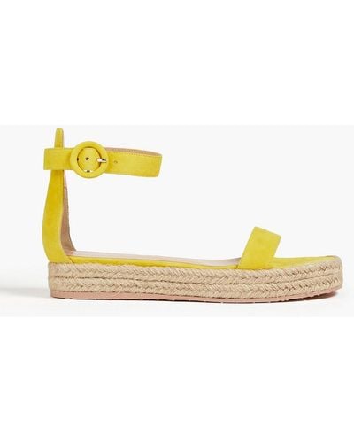 Gianvito Rossi Suede Sandals - Yellow