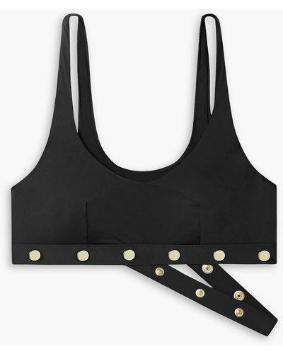 Agent Provocateur Donia Studded Cutout Bikini Top - Black