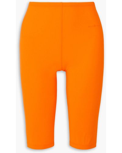 MM6 by Maison Martin Margiela Printed Stretch-jersey Shorts - Orange
