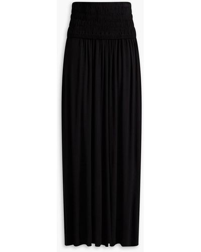 A.L.C. Tierra Shirred Jersey Maxi Skirt - Black