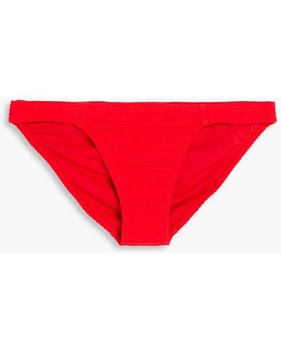 ViX Dune Fany Ribbed Low-rise Bikini Briefs - Red