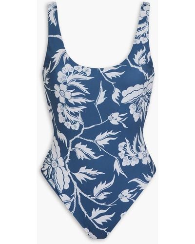 Mara Hoffman Jodi Floral-print Swimsuit - Blue