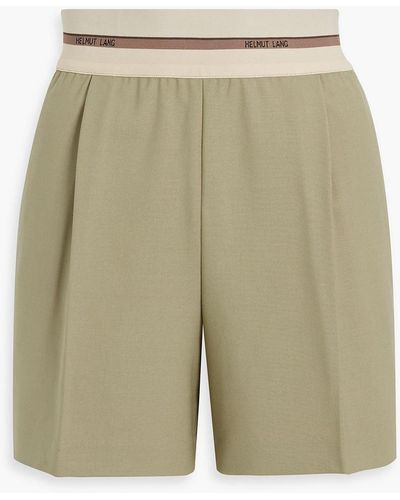 Helmut Lang Pleated Twill Shorts - Green