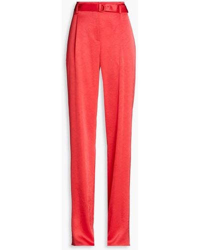 LAPOINTE Hammered-satin Straight-leg Trousers