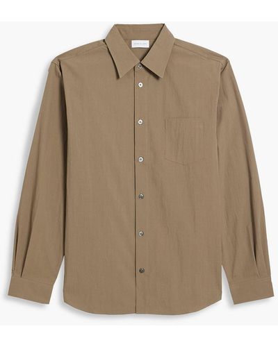 John Elliott Cotton-blend Poplin Shirt - Natural