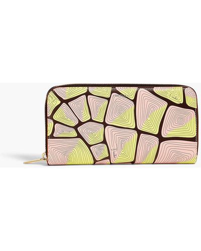 Emilio Pucci Printed Leather Wallet - White