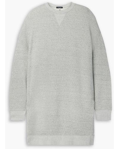 R13 Oversized-minikleid aus jersey aus einer baumwoll-lyocellmischung - Grau